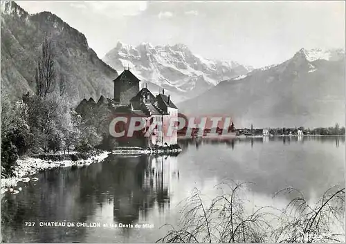 Cartes postales moderne Montreux Chateau de Chillon et les Dents-du-Midi