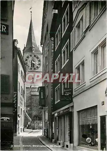 Moderne Karte Zurich Strehlgasse St Peter