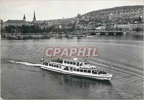 Moderne Karte Zurich Mostorsehiff Bateau