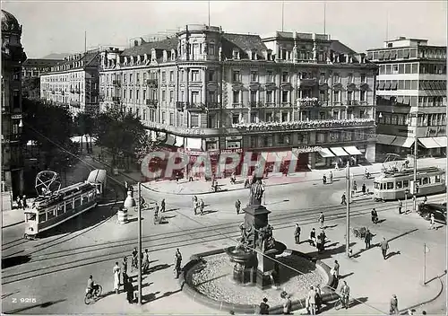 Cartes postales moderne Zurich Bahnhofpiatz Tramway