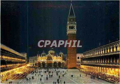 Cartes postales moderne Venezia di notte Piazza S Marco