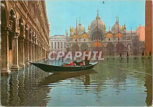 Cartes postales moderne Venezia Haute Maree sur la Place de Saint-Marc