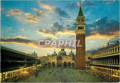 Cartes postales moderne Venezia Place Saint-Marc Nocturne