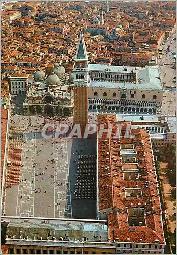 Moderne Karte Venezia Place Saint-Marc vue aerienne