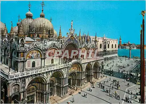 Cartes postales moderne Venezia Basilique et petit Place Saint-Marc