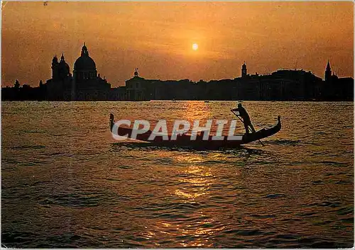 Moderne Karte Venezia Couchant sur le Bassin Saint-Marc