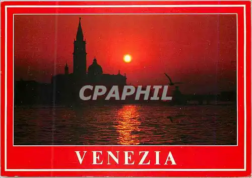 Cartes postales moderne Venezia Il de St Goerge au coucher du soleil