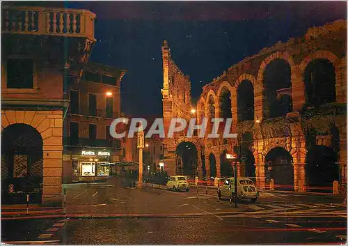 Cartes postales moderne Verona Place Bra Nocturne