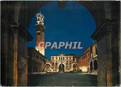 Cartes postales moderne Verona di Notte Place des Seigneurs