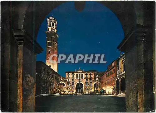 Moderne Karte Verona di Notte Place des Seigneurs