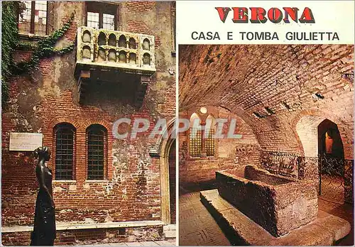 Moderne Karte Verona Casa e Tomba Giulietta