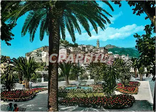 Moderne Karte Ventimiglia Riviera Dei Fiori Vue de l'ancienne ville depuis les Jardins