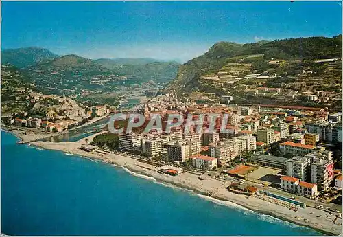 Cartes postales moderne Ventimiglia Riviera Dei Fiori Panorama de l'avion avec la Vallee Roja sur le fond