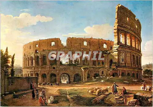 Moderne Karte Roma Gaspare Vanvitell Il Colosseo visto da Sud-Est