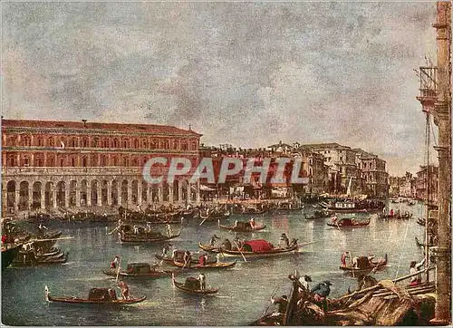 Cartes postales moderne Francesco guardi (1712 1798) vedata del canal grande da rialto verso s chiaro