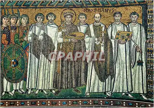Cartes postales moderne Ravenna S Vital l'empereur justinien avec sa suite (VI s)