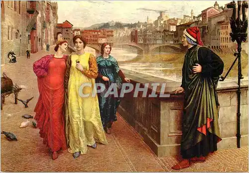 Cartes postales moderne Firenze rencontre de dante avec beatrice henry holliday walket art gallery liverpoo angleterre)