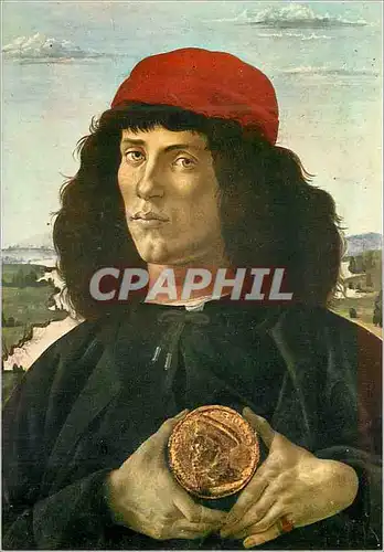 Moderne Karte Firenze l'homme a la medaille portrait d'homme