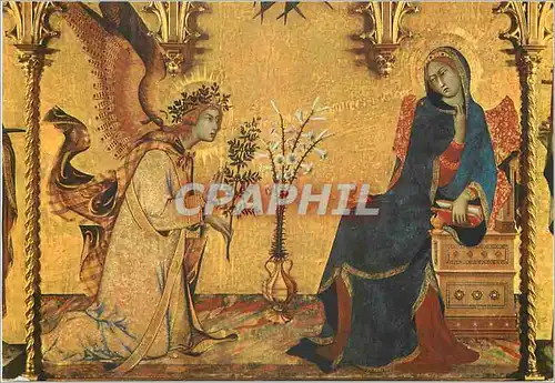 Cartes postales moderne Firenze galleria degli uffizi simone martini (1280 1280 ca 1344) l'annonciation