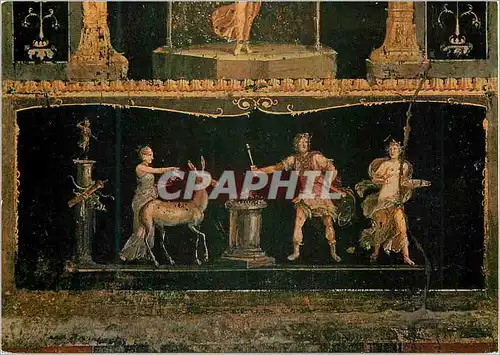 Moderne Karte Pompei maison des vetti triclinium la biche sacree