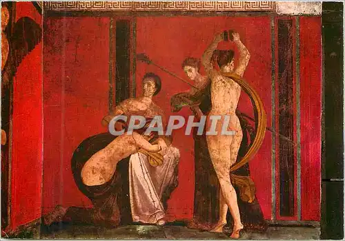 Moderne Karte Pompei excavations villa des mysteres la flagallee et la bacchante nue