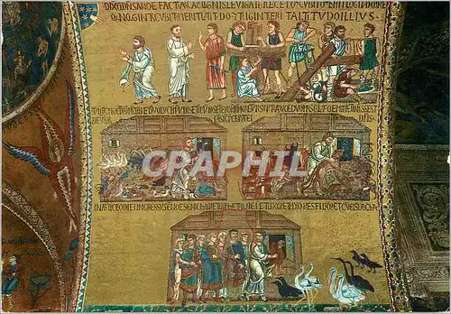 Cartes postales moderne Venezia basilique de s marc portique histoires de noe et du deluge universel (mosaique du XIII s