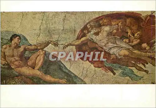 Moderne Karte Michelangelo dit buonarrott (1475 1564) la creation de l'homme