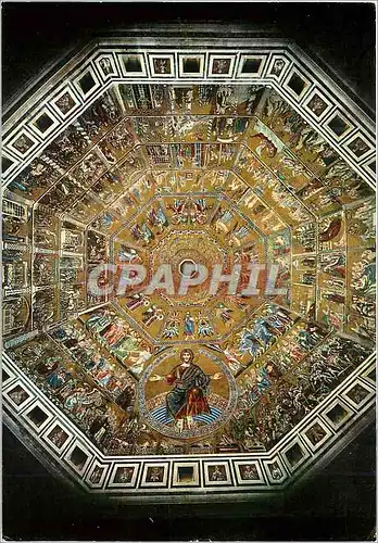 Cartes postales moderne Firenze battistero di s giovanni intetrieur de la coupole decaree avec mosaique (XIII s)