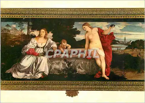 Cartes postales moderne Roma galleria borghese tiziano (1477 1576) amour sacre et amour profane