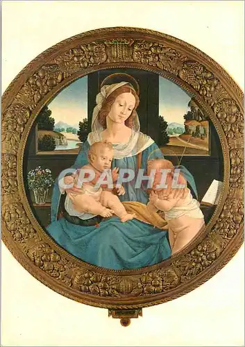Cartes postales moderne Roma galleria borghese madone avec l'enfant et le petit st jean