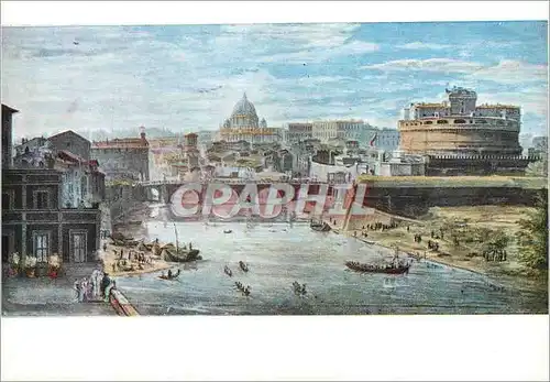 Cartes postales moderne Roma pinacoteca capitolina castel a angelo (Gaspare van wittel)