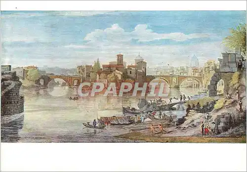 Cartes postales moderne Roma pinacoteca capitolina isola tiberna (gaspare van Wittel)