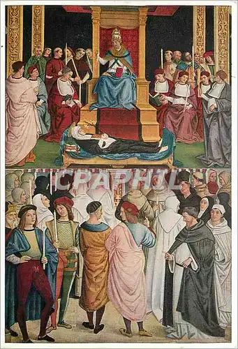 Cartes postales moderne Pinturicchio aeneas piccolomini pape canonisant sainte catherine de sienne libraire piccolomini