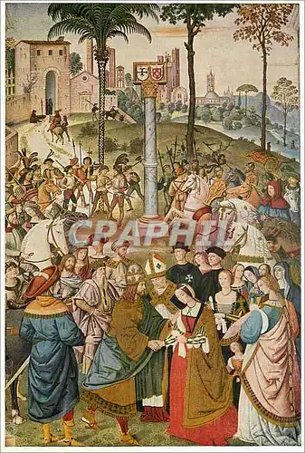 Cartes postales moderne Pinturicchio aeneas piccolomini presentant eleonore de portugal a frederic III