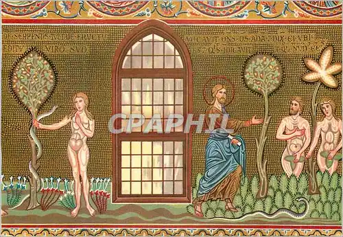 Cartes postales moderne Monreale adamo ed eva le peche d'adam et d'eve