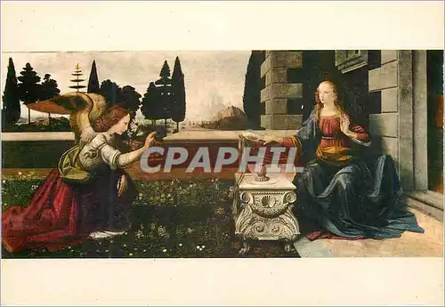 Cartes postales moderne Firenze galleria uffizi annonciation
