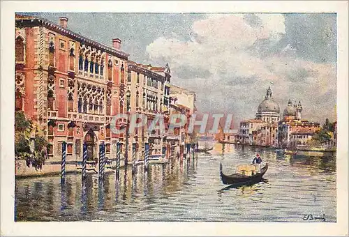 Cartes postales moderne Venezia canal grande palazzo franchetti salute