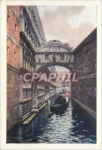 Moderne Karte Venezia ponte dei sospiri