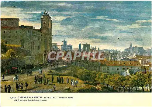 Cartes postales moderne Roma gaspare van wittel 1653 1736 trinita dei monti