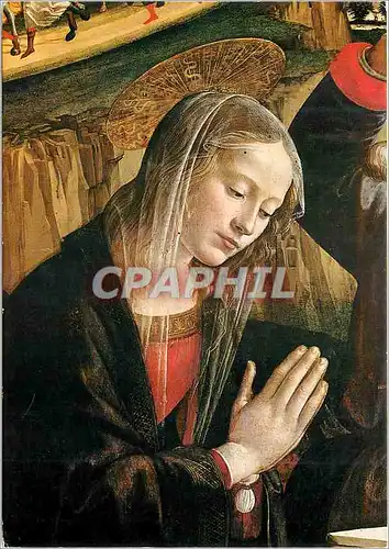 Cartes postales moderne Firenze chiesa di s trinita cappella sassetti adoration des mages (detail)