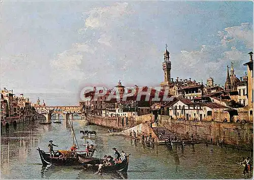 Moderne Karte Bellotto firenze l'arno a ponte vecchio