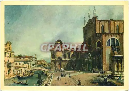 Cartes postales moderne Venise giovanni antonio canal detto il canaletto (1697 1768) place de SS giovanni et paolo