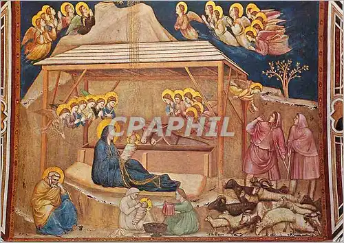 Moderne Karte Assisi basilica inferiore di s francesco giotto la naissance du christ