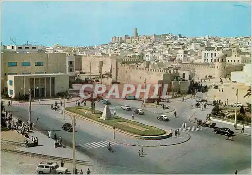 Cartes postales moderne Sousse (tunisie) place parhat hached