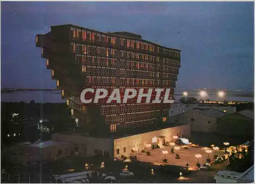 Moderne Karte Tunis du lac vue de nuit