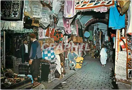 Moderne Karte Tunis souk des etoffes cloth souk (market)