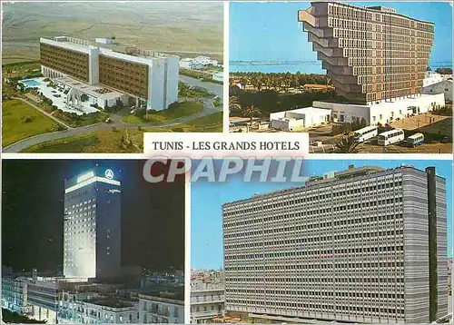 Moderne Karte Tunis les grands hotels