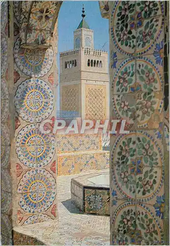Cartes postales moderne Tunis le mausolee de la grande mosquee zitouna