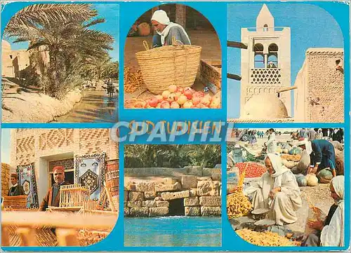 Cartes postales moderne Sud tunisien paysages et portraits