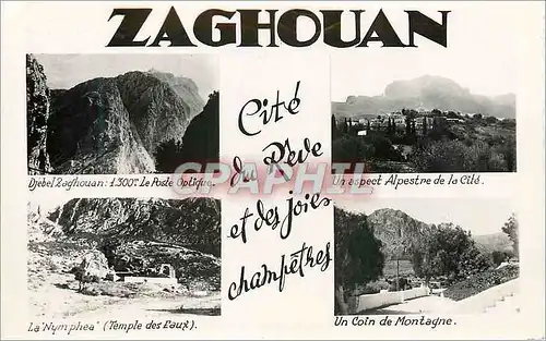 Moderne Karte Zaghouan cite du reve et des joies champetres